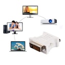 Dvi 25 Pin Male To Vga 15Pin Female Adapter -White