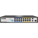 Dlink D-Link 16-port 10/100 Unmanaged Long Range PoE+ Surveillance Switch (DES-F1016P-E)