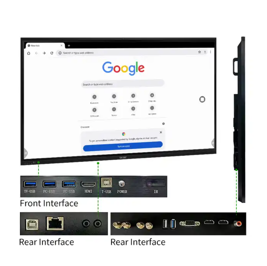 4K screen smart board all in one interactive board interactive flat panel support 20 points with window /Android