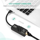 USB 3.0 To Ethernet Network Adapter - Black