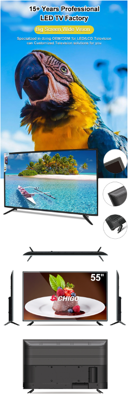 55 inch 2K OEM Android ,  Monitor LED TV Television 2K Screen Smart LED TV