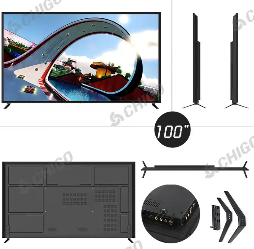 TV-100 Inch ,  2160P Full HD UHD 4K LED Smart TV for Live TV Station Android TV WIFI YouTube playback