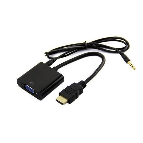 HDMI To VGA With Audio Pin Converter Cable - Blacka