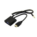 HDMI To VGA With Audio Pin Converter Cable - Blacka