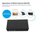 Usb 3.0 Pop-Up Mobile External Dvd-Rw Portable Drive Black