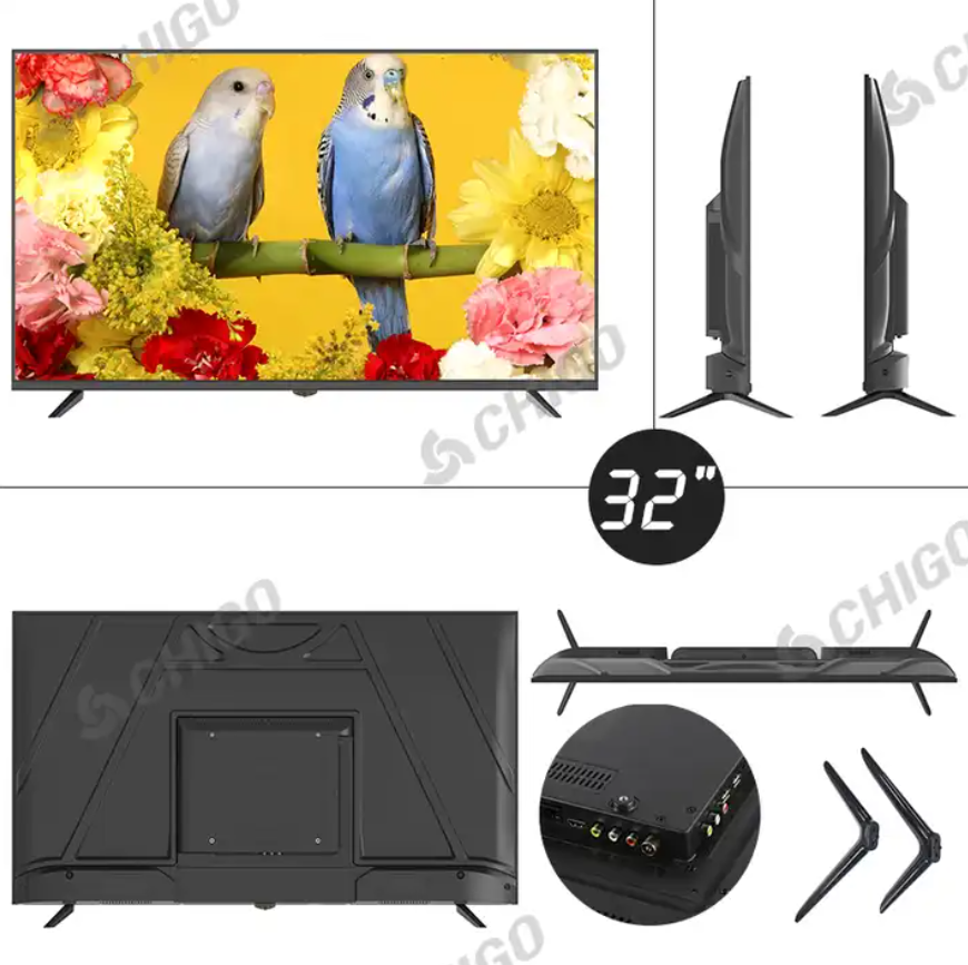 Frameless Smart TV Set 32 Inch , LCD Flat Slim Screen ,  SKD LED Android