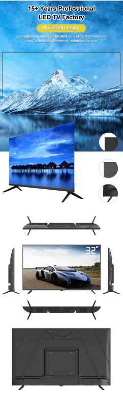 Frameless Smart TV Set 32 Inch , LCD Flat Slim Screen ,  SKD LED Android