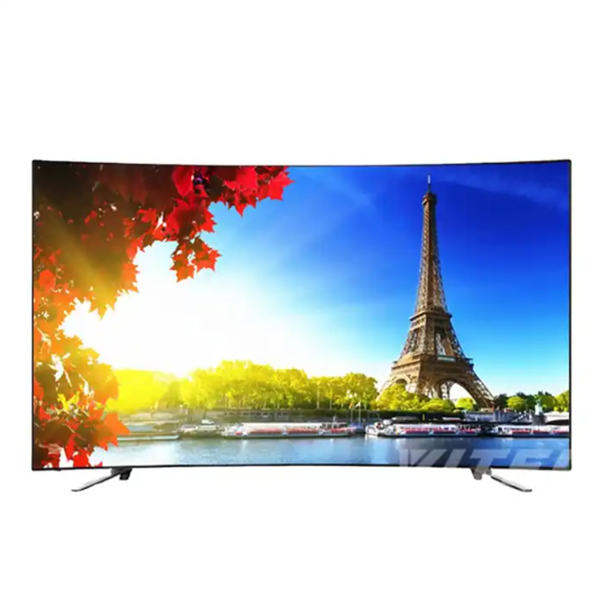 Metal Frame 4K UHD LED TV Curve 55 Inch Smart Television