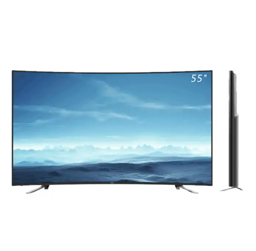 Metal Frame 4K UHD LED TV Curve 55 Inch Smart Television