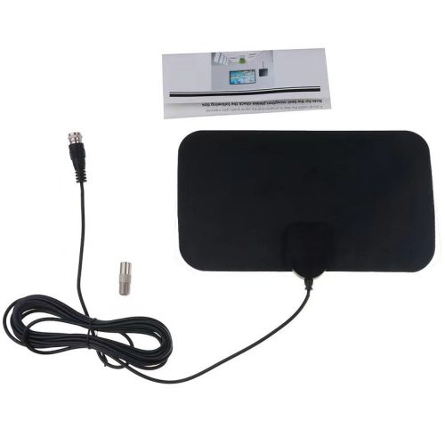 Digital TV Antenna - 110 Miles HDTV Antenna Digital Indoor Antenna With Detachable Signal Booster VHF UHF High Gain Channels Reception For 4K 1080P Free TV Channels- Black 