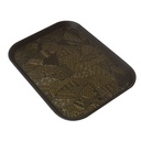 3 Piece Non Slide Rubber Serving Trays-Black.