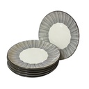 6Pcs Line Plates - Black/White