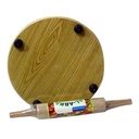 Chapatti Rolling Board Plus Rolling Pin – Brown