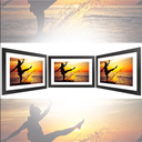 10.1 inch 1080p vertical and horizontal digital photo frame with wooden frame