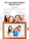 Android IOS APP 5 Points Touch cloud server wood wifi digital photo frame