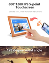 Android IOS APP 5 Points Touch cloud server wood wifi digital photo frame