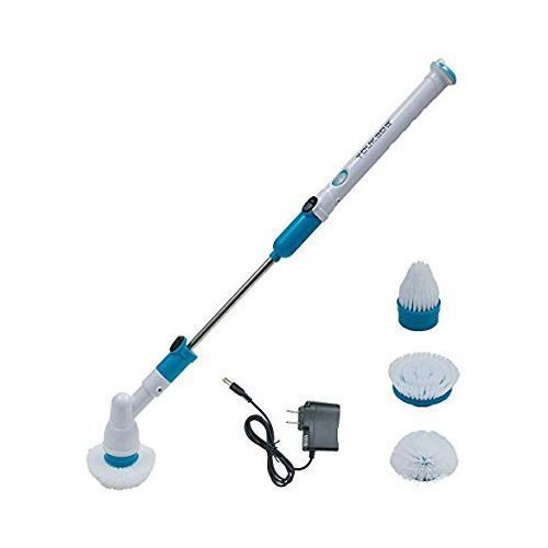 Hurricane Spin Tile Scrubber/Floor Mop - White,Blue