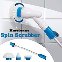 Hurricane Spin Tile Scrubber/Floor Mop - White,Blue