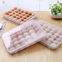 34 Egg Tray Container Bin Organizer For Refrigerator, White.