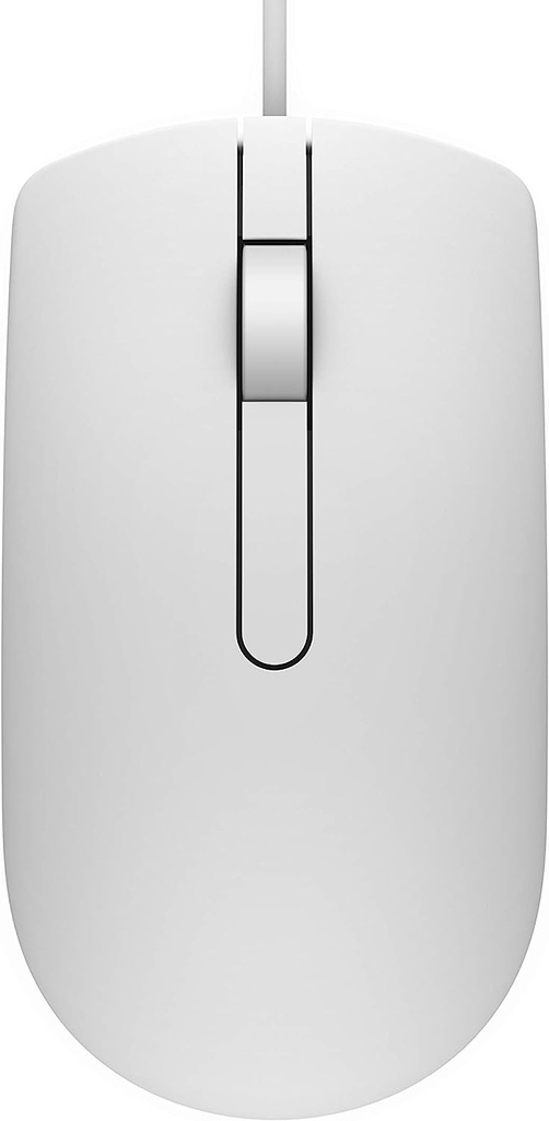 Dell MS116 Optical USB Wired Mouse - White