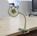 Summer cooling flexible portable personal mini rechargeable battery USB colourful LED light clip fan