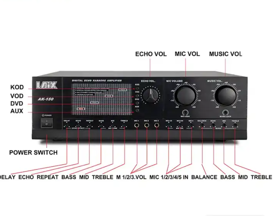 AK-150 Amp Acoustic Amplifiers Universal Input Controller Technics Housing , Sound Signal Amplifier