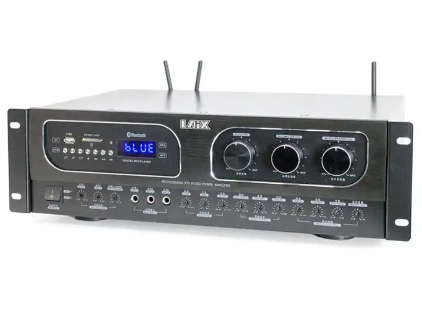 Lx-309 Audio Karaoke 160watts Power digital sound system Amplifiers with 2 wireless microphone blue--tooth USD Amplificador