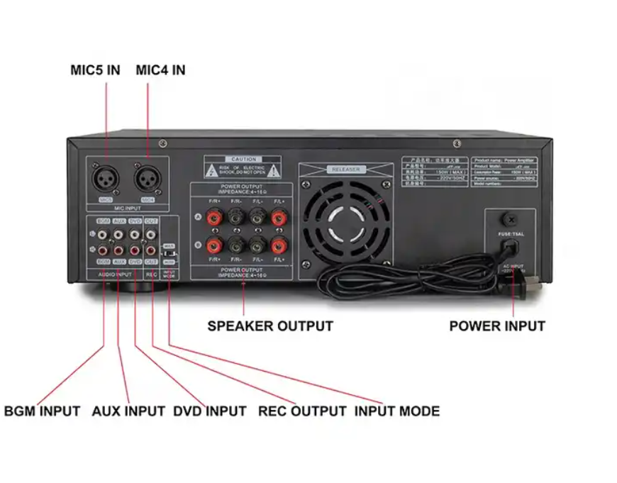 Laix AV-108 Power Audio Hight Amplificador OEM ODM Home Amp Professional Karaoke Amplifier