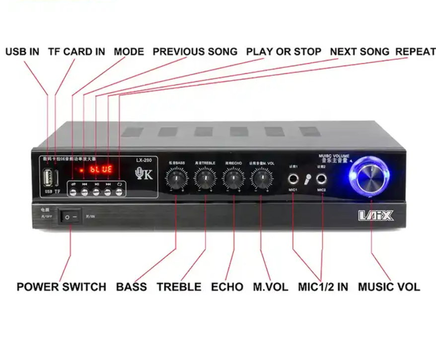 LX-280 Concert Multi Quad Internet System Transmitter Hifi Amp Audio Power Amplifier