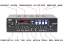 LX-06 Amplificadores Sonido Ampli Control Remote Audio Karaoke Optical Amplifier