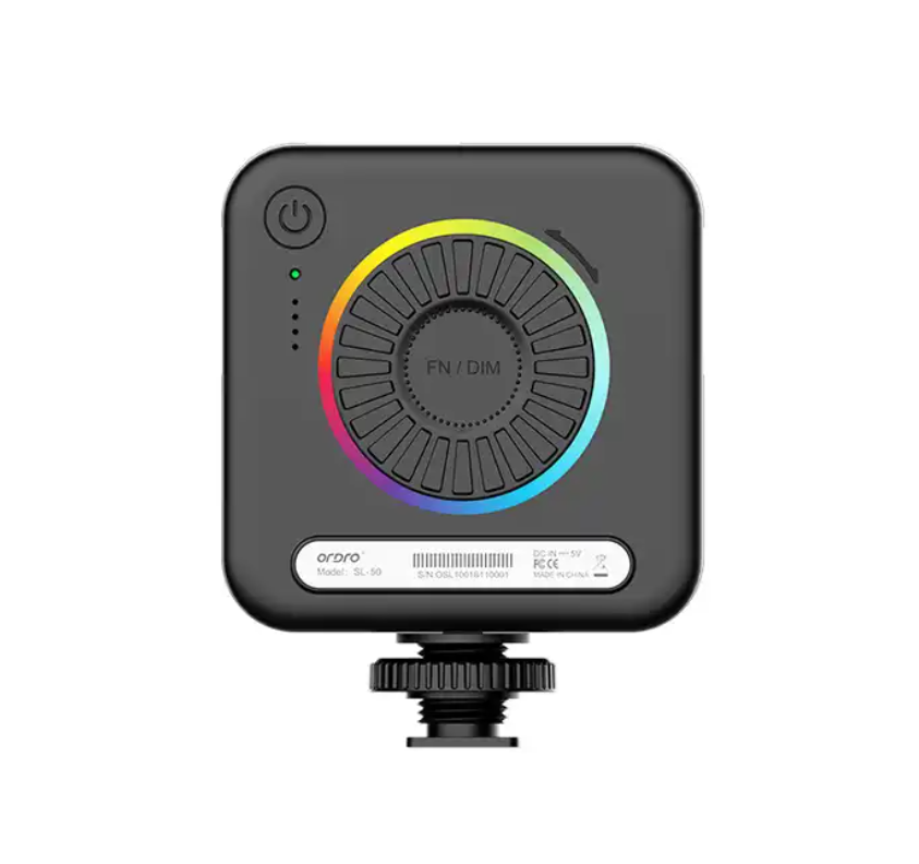 SL-50 Portable Mini RGB LED Video Light Pocket Photography Studio Lighting Equipment for Tiktok Youtube Selfie Light