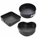 Cake Mould Non-stick Baking Pans 3 Pieces - Black