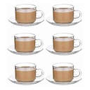 6 Pieces Of Cups And 6 Saucers -Colourless.