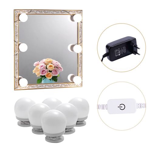 Led Vanity Mirror Lights Kit With 10 Dimmable Bulbs For Makeup Table- White