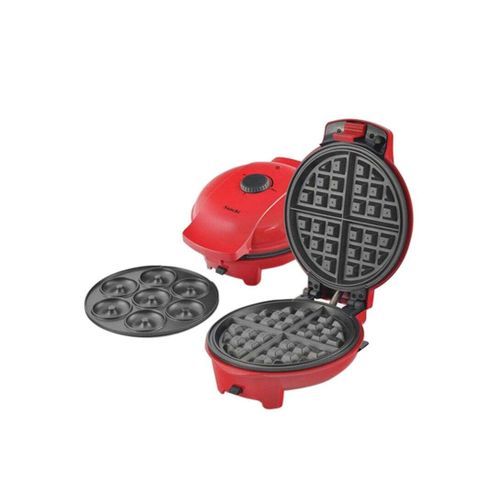 Saachi 2 In 1 Donut/Waffle Maker - Red