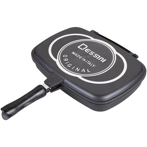 Dessini Double Aluminum & Plastic Grill Pan-32 cm, Black