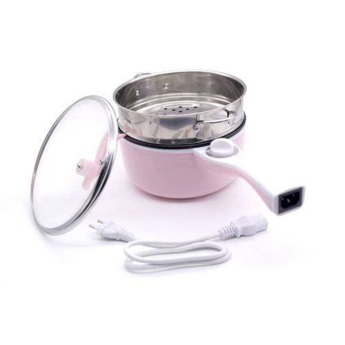 Electric Steaming,Boiling, Frying Pan Saucepans,1.6 Litres-Pink