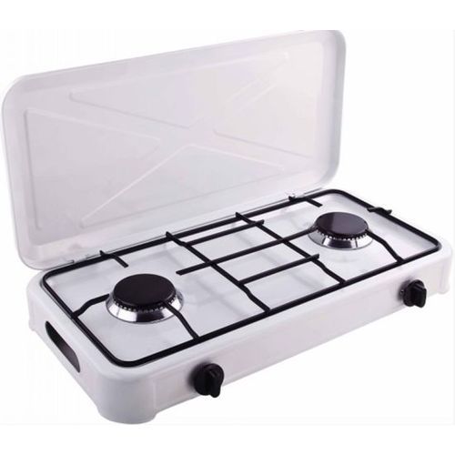 2 Burner Gas Cooking Stove - White