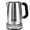 1.7 Litre Steel Fast Heating Temperature Adjustable Electric Kettle - Silver.