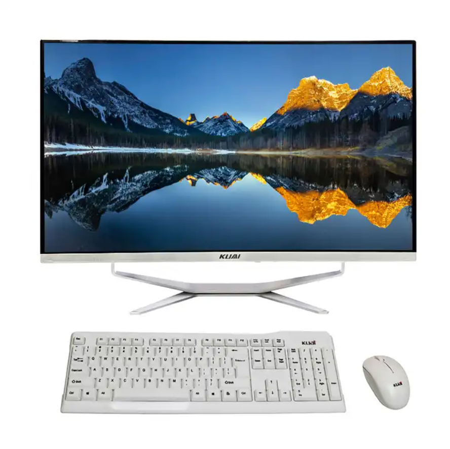 23.6" Slim Design Curve Screen Professional AIO PC 4GB Ram 128GB SSD CUP I3 All in One Desktops