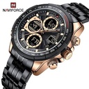 Luxury waterproof Digital And Analog Watch - Black