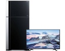 RV800PUN7BBK Hitachi 700Ltrs Fridge ( Free Venus 39" TV ) -Brilliant Black