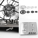 4 Gas Burner and 1 Electric Burner Stainless Steel Built- in Gas Hob