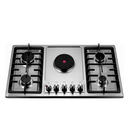 Stainless Steel Gas Electric Hob, built in cook top 5 burner gas cooker