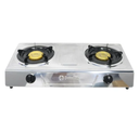 Double Plate Stainless Steel Commercial Cooktop 2 Burner Gas Cooker