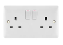 UK standard double switched outlet 250V 13A electric wall socket electrical accessories