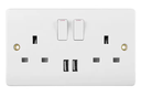 Modern Power double Wall SOCKET with USB