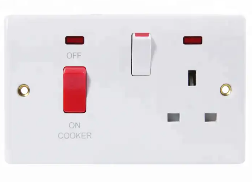 45A White Cooker Switch Socket/Home Electrical Switch