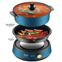 Home 2 in 1 Multifunction Non-stick Electric frying pan BBQ Grill Pan Hot Pot Electric Skillets Cooking Pot