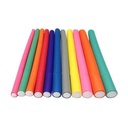 10Pcs Soft Hair Foam Curler Roller Rods. Red, Blue